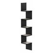 Furinno ROSSI Wood Wall Mount Floating Corner Square Shelf in Espresso