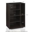 Furinno ANDREY Wood Storage Cabinet with Bin Drawers in Espresso/Brown