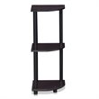 Furinno TURN-N-TUBE Wood 3-Tier Corner Display Rack in Dark Walnut