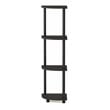 Furinno TURN-N-TUBE Wood 4-Tier Corner Display Rack in Espresso/Black