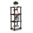 Furinno TURN-N-TUBE Engineered Wood 3 Space Shelf in Walnut/Brown