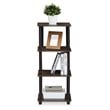 Furinno TURN-N-TUBE Engineered Wood 3 Space Shelf in Walnut/Brown