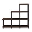 Furinno TURN-N-TUBE Engineered Wood Ladder Space Shelf in Walnut/Brown