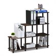 Furinno TURN-N-TUBE Engineered Wood Ladder Space Shelf in Walnut/Brown