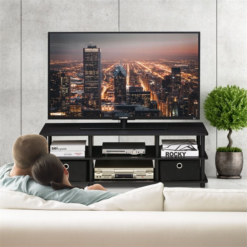 Furinno ECON Wood TV Entertainment Center for TV up to 43