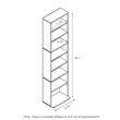 Furinno JAYA Engineered Wood Space Saving Multimedia Storage Tower in Espresso