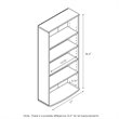Furinno JAYA Engineered Wood 4-Tier Multimedia Storage Tower in Espresso