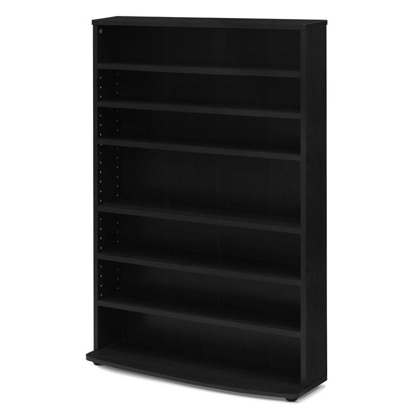 Furinno JAYA Engineered Wood 6-Tier Multimedia Storage Tower in Espresso