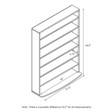 Furinno JAYA Engineered Wood 6-Tier Multimedia Storage Tower in Espresso