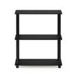 Furinno TURN-S-TUBE Wood 3-Tier Compact Shelf Display Rack in Americano Black