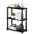 Furinno TURN-S-TUBE Wood 3-Tier Compact Shelf Display Rack in Americano Black