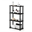 Furinno TURN-S-TUBE Wood 4-Tier Shelf Display Rack in Espresso/Black