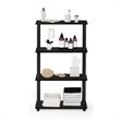 Furinno TURN-S-TUBE Wood 4-Tier Shelf Display Rack in Espresso/Black