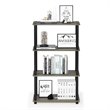 Furinno TURN-S-TUBE Wood 4-Tier Shelf Display Rack in French Oak Gray/Black