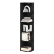 Furinno PASIR 5-Tier Corner Open Shelf Bookcase in Blackwood