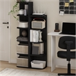 Furinno PASIR 5-Tier Corner Open Shelf Bookcase in Blackwood