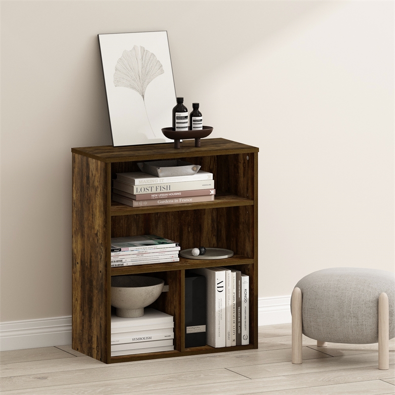 Furinno PASIR 3 Tier Display Bookcase in Amber Pine