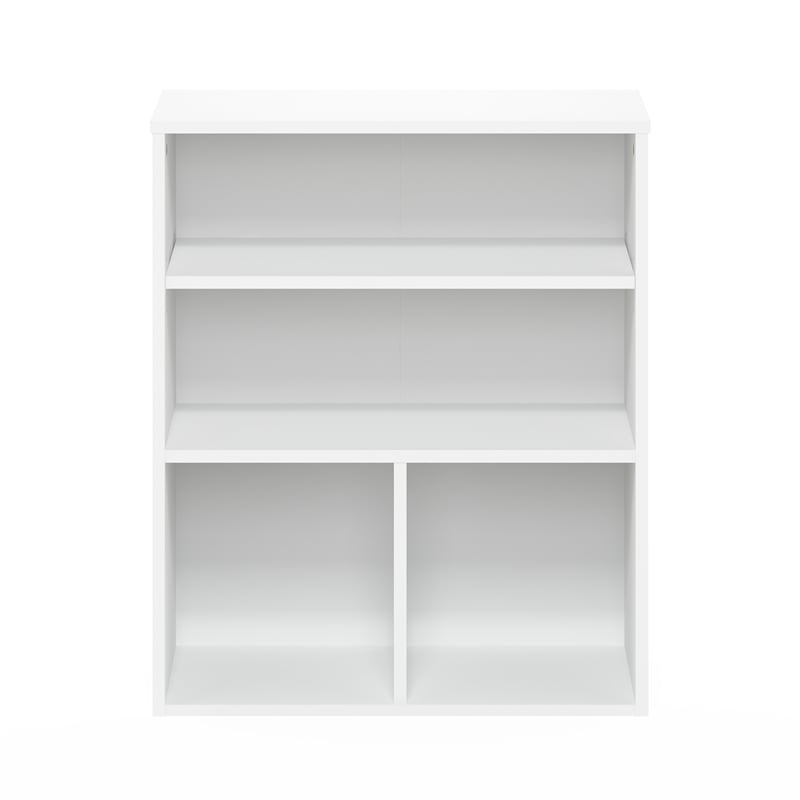 Furinno PASIR 3 Tier Display Bookcase in White