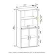 Furinno PASIR Storage Bookcase in Bookshelf in Multipurpose Shelf in Black Oak