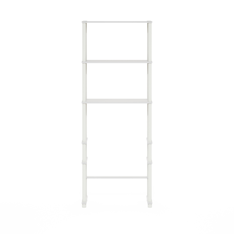 Furinno TURN-N-TUBE Toilet Space Saver with 3 Shelves in White/White
