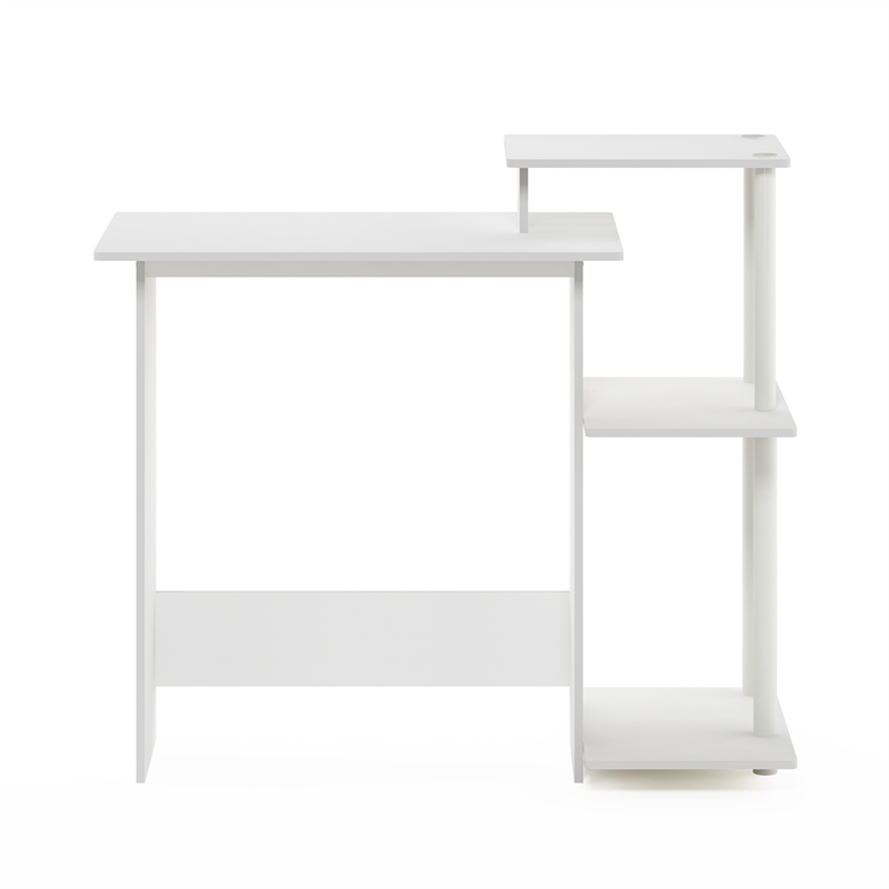 Furinno Efficient Home Laptop Notebook Computer Desk in White/White