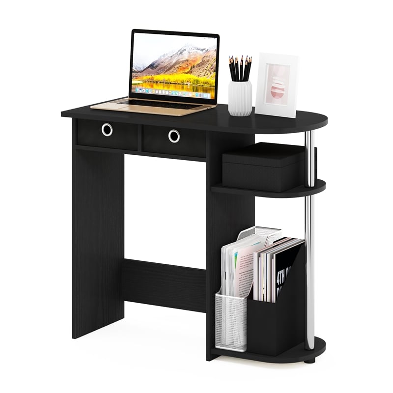 Furinno Go Green Home Laptop Notebook Computer Desk/Table in Americano/Chrome