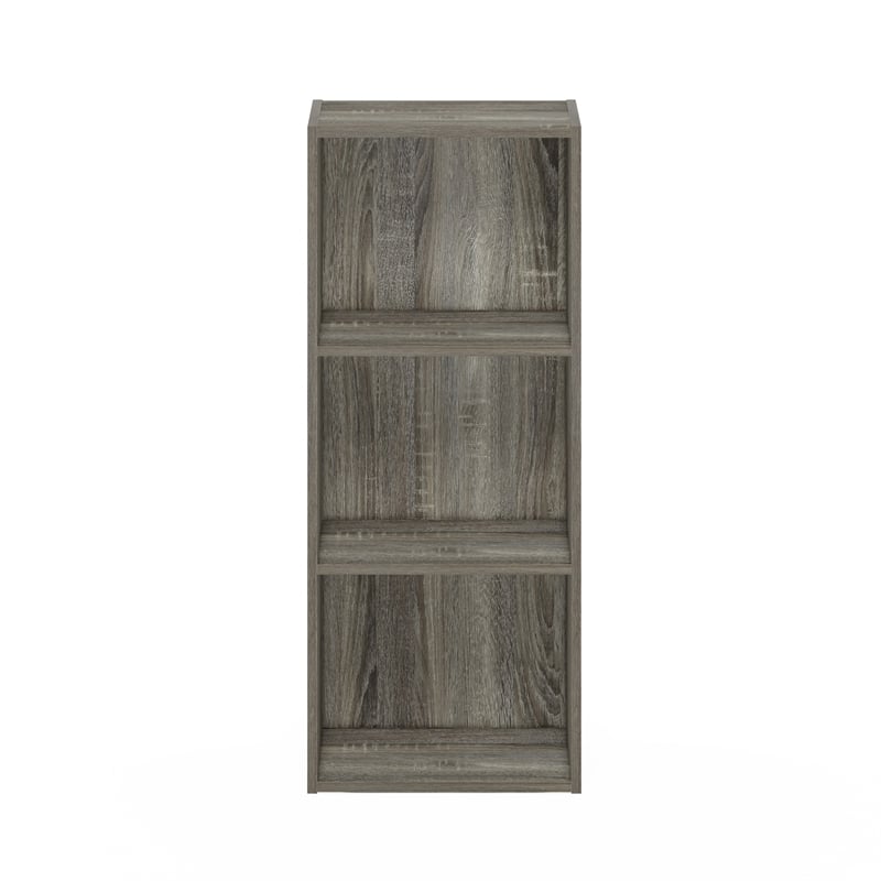 Furinno PASIR 3-Tier No Tool Assembly Open Shelf Bookcase in French Oak