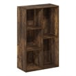 Furinno LUDER 5-Cube No Tool Assembly Open Shelf in Amber Pine