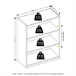 Furinno GEHRY 3-Tier Bookcase in Bookshelf with AdJUSTable Shelves in White