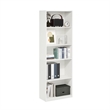 Furinno GEHRY 5-Tier Bookcase in Bookshelf with AdJUSTable Shelves in White