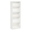 Furinno GEHRY 5-Tier Bookcase in Bookshelf with AdJUSTable Shelves in White