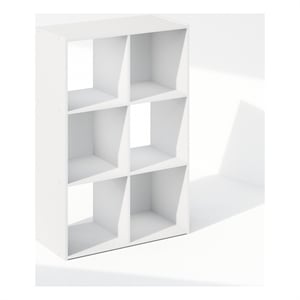 Furinno PELLI CUBIC Storage Cabinet in Bookcase in Bookshelf in 6-Cube in White
