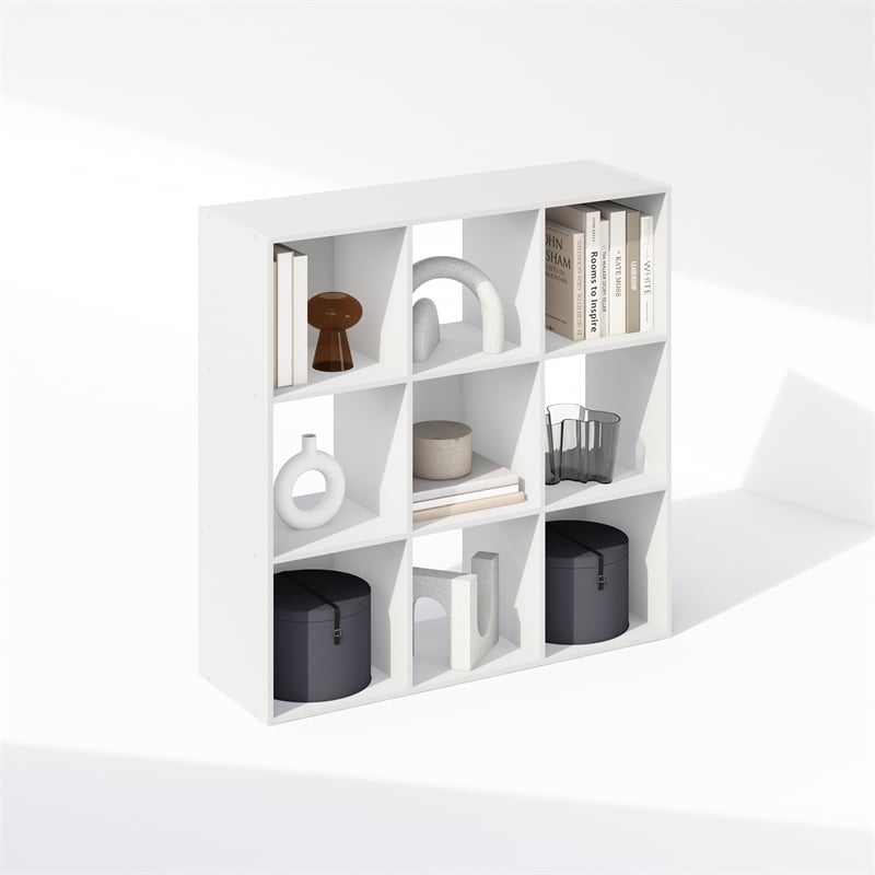 Furinno PELLI CUBIC Storage Cabinet in Bookcase in Bookshelf in 9-Cube in White