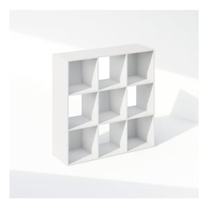 Furinno PELLI CUBIC Storage Cabinet in Bookcase in Bookshelf in 9-Cube in White
