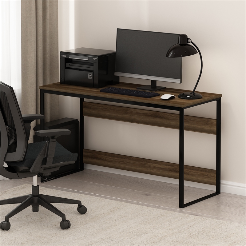 Furinno MORETTI Modern Lifestyle Enhanced Study Desk in 52 in Columbia Walnut