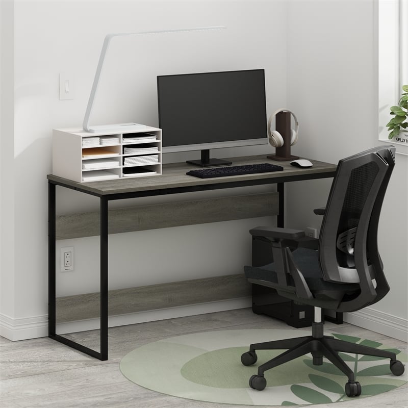 Furinno MORETTI Modern Lifestyle Enhanced Study Desk in 52 in French Oak Grey