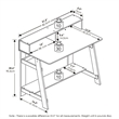 Furinno SIMPLISTIC A Frame Computer Desk in Amber Pine
