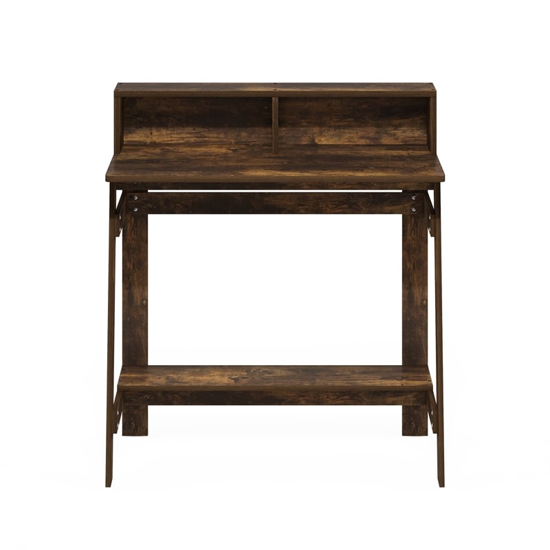 Furinno SIMPLISTIC A Frame Computer Desk in Amber Pine