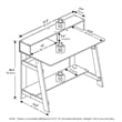 Furinno SIMPLISTIC A Frame Computer Desk in White