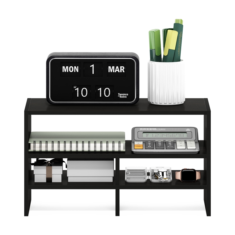 Furinno Hermite Desk Top Organizing Shelf Bookcase in Espresso
