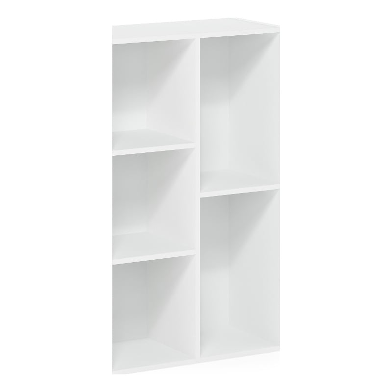 Furinno LUDER 5-Cube No Tool Assembly Open Shelf in White