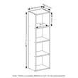Furinno PASIR 4-Tier Open Shelf Bookcase in Pink/White