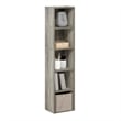 Furinno PASIR 5-Tier Open Shelf Bookcase in French Oak
