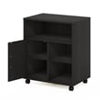 Furinno ECON Home Office Under Desk Printer Holder with Wheels in Espresso