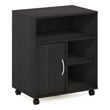 Furinno ECON Home Office Under Desk Printer Holder with Wheels in Espresso