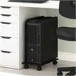 Furinno ECON Home Office Under Desk CPU/Printer Holder with Wheels in Espresso
