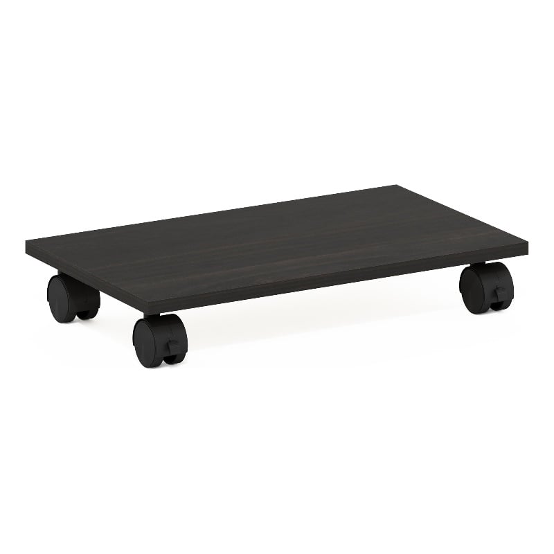 Furinno ECON Home Office Under Desk CPU/Printer Holder with Wheels in Espresso