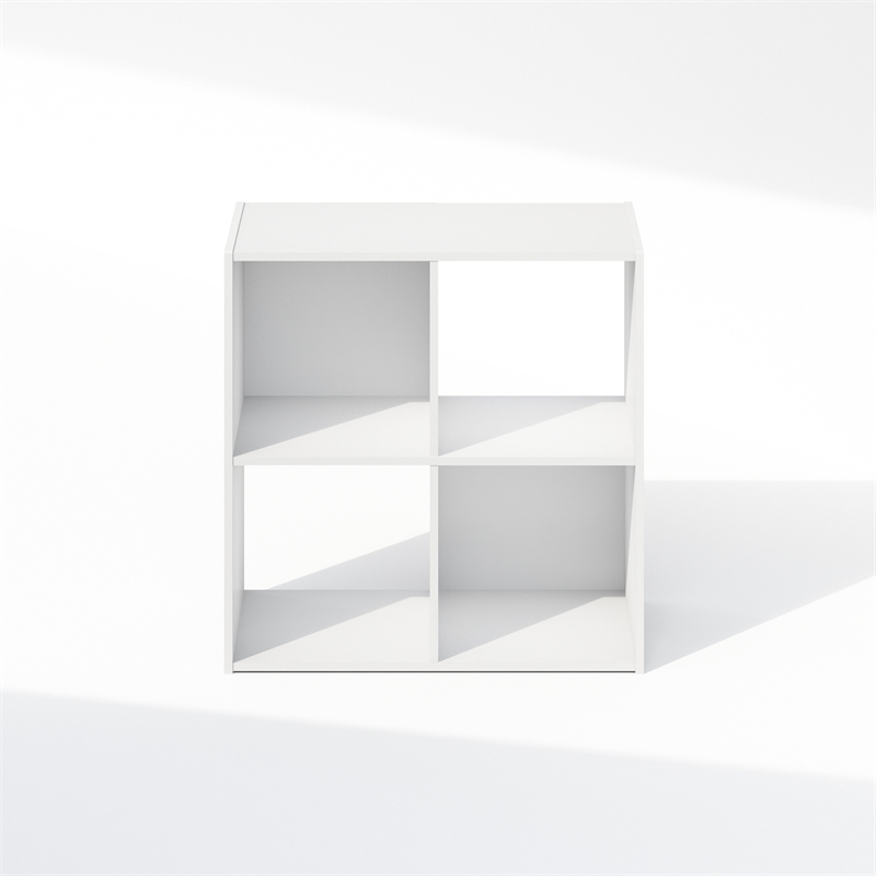 Furinno PELLI CUBIC Storage Cabinet in Bookcase in Bookshelf in 4-Cube in White
