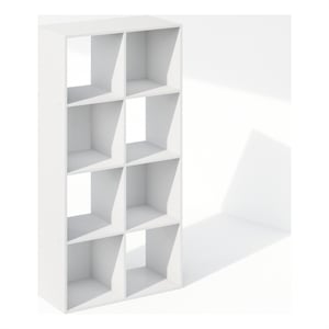 Furinno PELLI CUBIC Storage Cabinet in Bookcase in Bookshelf in 8-Cube in White