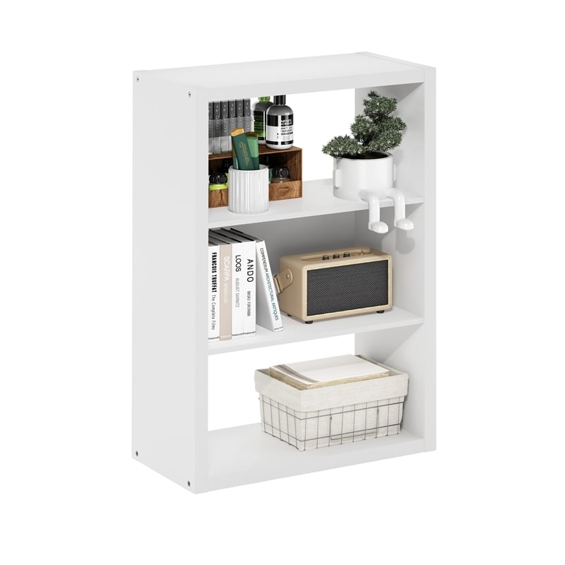 Furinno VIOLA 3-Tier Open Shelf Bookcase in Bookshelf in White